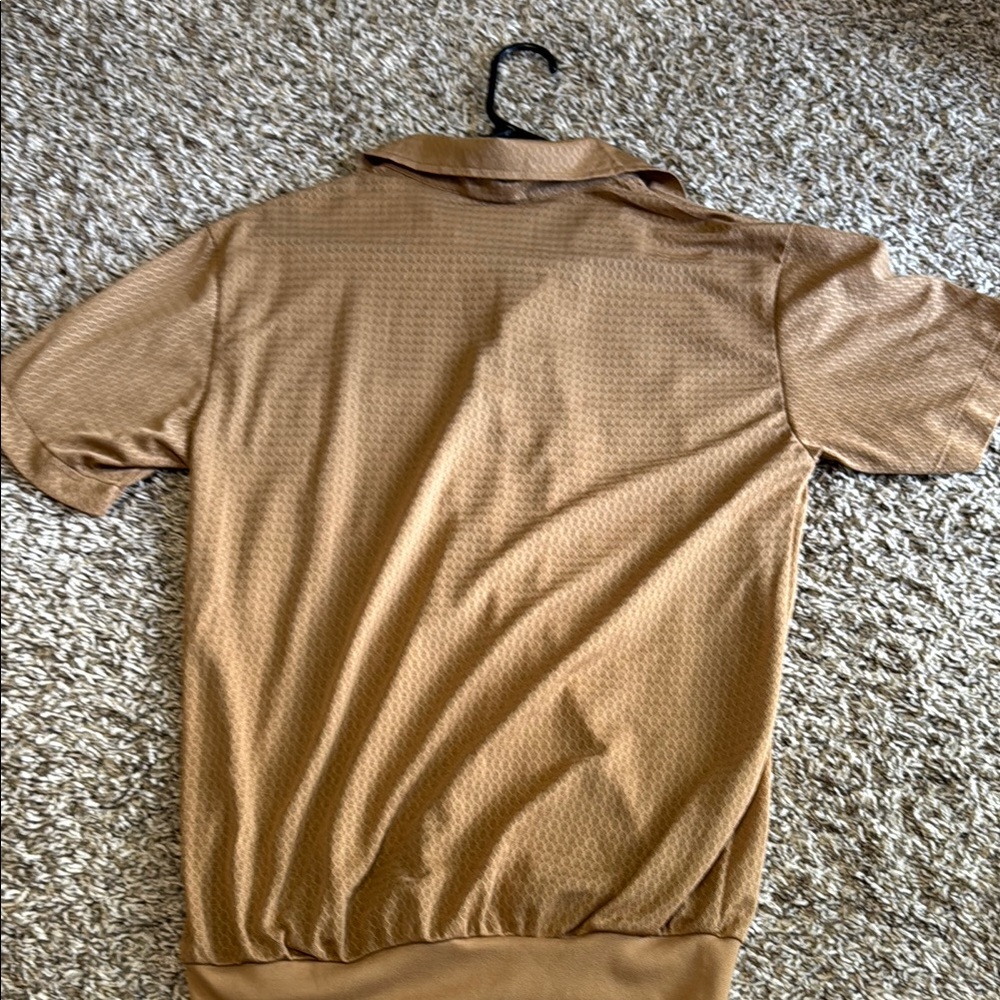 Haband Tan Casual Button Down Shirt - Picture 4 of 4